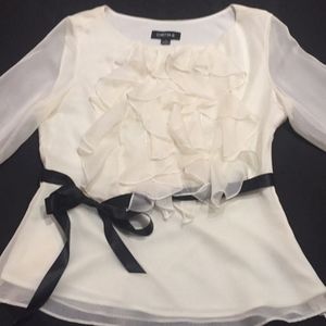 Chetta B Ruffled Front Blouse